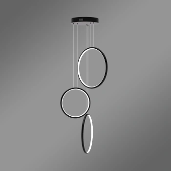 Moderne schwarze LED-Pendelleuchte Led Moon No.3 B mit Fernbedienung 3000K–6000K LEDesign