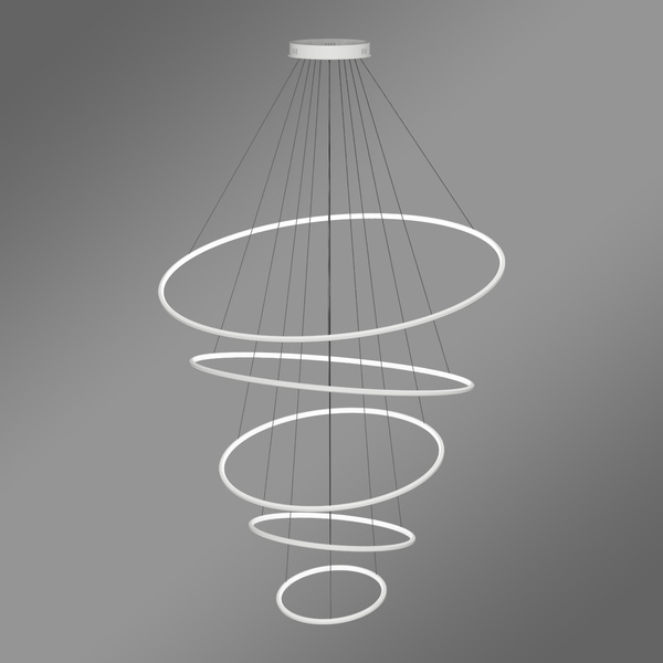 Moderne LED-Pendelleuchte Orbit No.5 120 cm Weiß 4000K mit Tuya LEDesign
