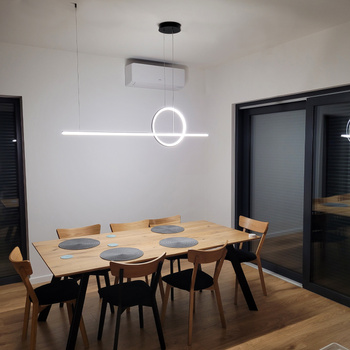 Moderne LED-Pendelleuchte Geometrik 40 cm Schwarz 4000K mit Tuya LEDesign