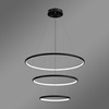 Moderne LED-Pendelleuchte Orbit No.3 80 cm Schwarz 3000K mit Fernbedienung LEDesign
