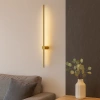 LED-Wandleuchte Line 120 cm Gold 3000K mit Fernbedienung LEDesign