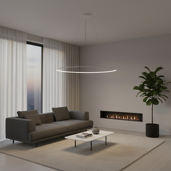 Moderne LED-Hängeleuchte Orbit No.1 150 cm Weiß Smart 3000K LEDesign