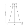 Moderne LED-Pendelleuchte Orbit No.1 60 cm Gold 3000K dimmbar LEDesign