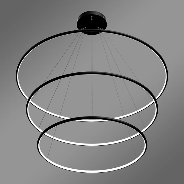 Moderne LED-Pendelleuchte Orbit No.3 120 cm Schwarz 3000K dimmbar LEDesign