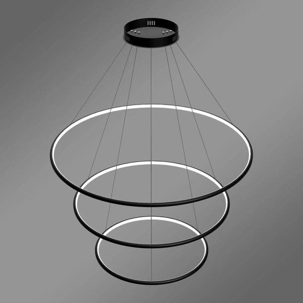 Moderne LED-Pendelleuchte Orbit No.3 100 cm Schwarz 4000K mit Tuya LEDesign