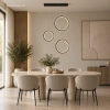 Moderne LED-Pendelleuchte Moon No.3 Schwarz 3000K mit Fernbedienung LEDesign