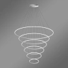 Moderne LED-Pendelleuchte Led Orbit No.6 150 cm Weiß 4000K mit Fernbedienung LEDesign