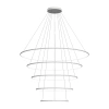 Moderne LED Pendelleuchte Orbit No.5 150 cm weiß 4000K mit Fernbedienung LEDesign