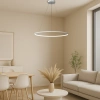 Moderne LED-Pendelleuchte Orbit No.1 80 cm Weiß 3000K dimmbar LEDesign