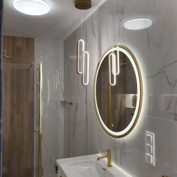 Moderne Led-Pendelleuchte Ellipse Nein.2 Gold 3K LED-Design