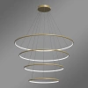 Moderne LED-Pendelleuchte Orbit No.4 120 cm Gold 4000K mit Fernbedienung LEDesign
