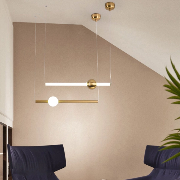 Moderne LED-Pendelleuchte Led Solis A2 Gold 3000K