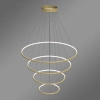Moderne LED-Pendelleuchte Orbit No.4 100 cm Gold 3000K mit Fernbedienung LEDesign