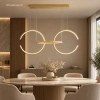 Moderne LED Pendelleuchte Celestial No 3  gold mit Tuya App 3000K LEDesign