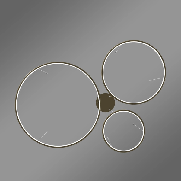 Moderne LED-Pendelleuchte Orbit S No.3 80cm Gold 3000K LEDesign