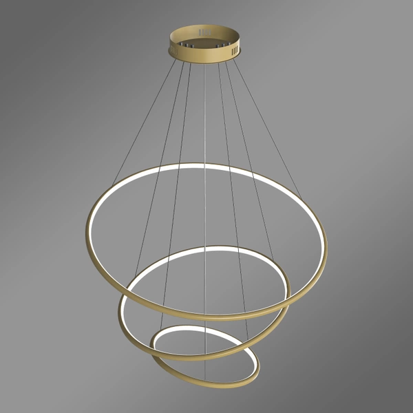 Moderne LED-Pendelleuchte Orbit No.3 80 cm Gold 3000K mit Fernbedienung LEDesign