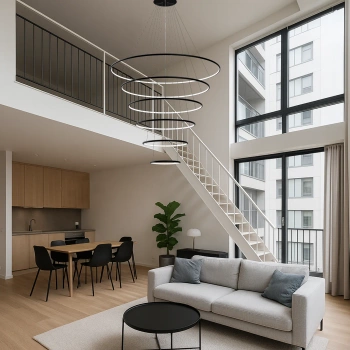 Moderne LED-Pendelleuchte Led Orbit No.6 150 cm Schwarz 4000K LEDesign