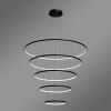 Moderne LED-Pendelleuchte Orbit No.5 120 cm Schwarz 3000K mit Tuya LEDesign