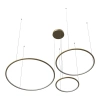 Moderne LED-Pendelleuchte Orbit S No.3 80 cm Gold 4000K mit Fernbedienung LEDesign
