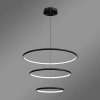 Moderne LED-Pendelleuchte Orbit No.3 80 cm Schwarz 4000K mit Fernbedienung LEDesign