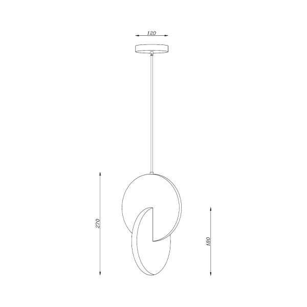 Led-Pendelleuchte Eclipse gold modern für elegante Innenräume