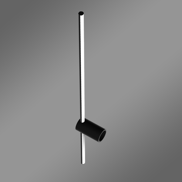 Moderne LED-Wandleuchte Line 120 cm Schwarz 3000K elegantes Wandlicht LEDesign