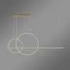 Moderne LED-Pendelleuchte Geometrik No.4 Gold 4000K mit Fernbedienung LEDesign
