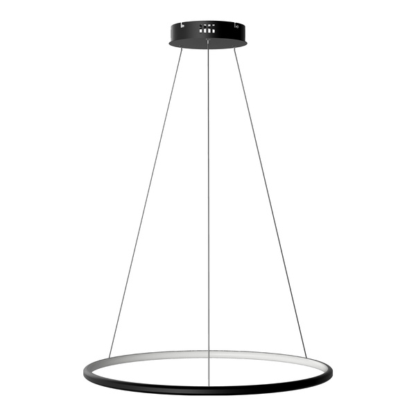 Moderne LED-Hängeleuchte Orbit No.1 60 cm Schwarz 3000K mit Fernbedienung LEDesign