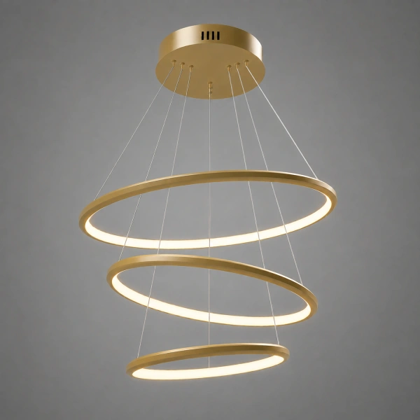 Moderne LED-Pendelleuchte Orbit No.3 50 cm Gold 3000K LEDesign