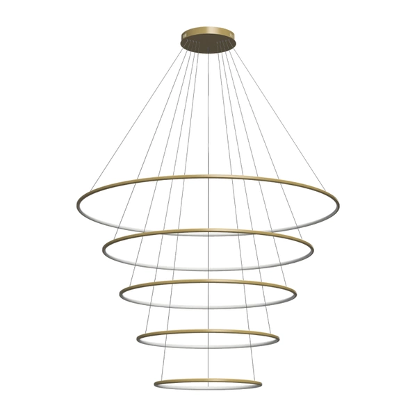 Moderne LED-Pendelleuchte Led Orbit No.5 150 cm Gold mit Fernbedienung 3000K–6000K LEDesign