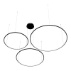 Moderne LED-Pendelleuchte Orbit S No.3 120 cm Schwarz 3000K dimmbar LEDesign