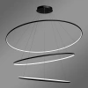 Moderne LED-Pendelleuchte Orbit No.3 150 cm Schwarz 3000K mit Fernbedienung LEDesign
