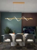 Moderne goldene LED-Pendelleuchte Golden Wave 100 cm