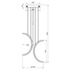 Moderne LED-Pendelleuchte Moon No.3 40 cm Weiß mit Fernbedienung 3000K–6000K LEDesign