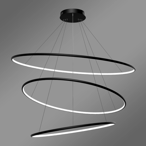 Moderne LED-Pendelleuchte Orbit No.3 120 cm Schwarz 3000K LEDesign