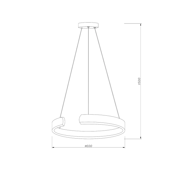 Exklusive Led-Pendelleuchte Solaris Nr.1 60 warme Lichtfarbe