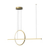 Moderne LED-Pendelleuchte Geometrik 3 30 cm Gold 4000K LEDesign