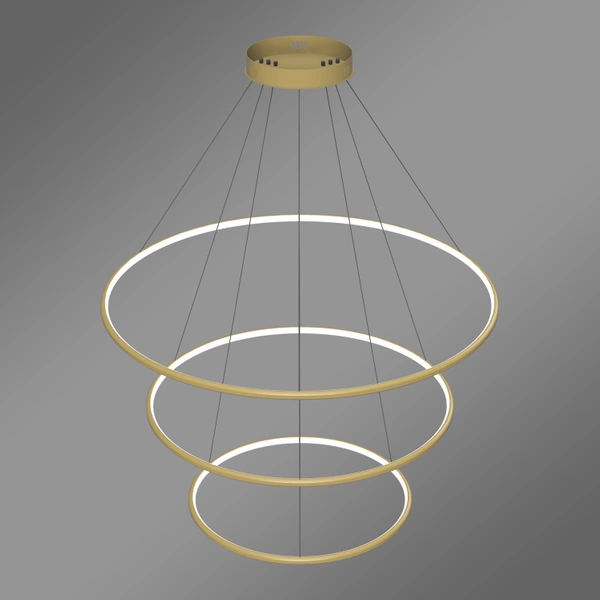 Moderne LED-Pendelleuchte Orbit No.3 100 cm Gold 3000K dimmbar LEDesign