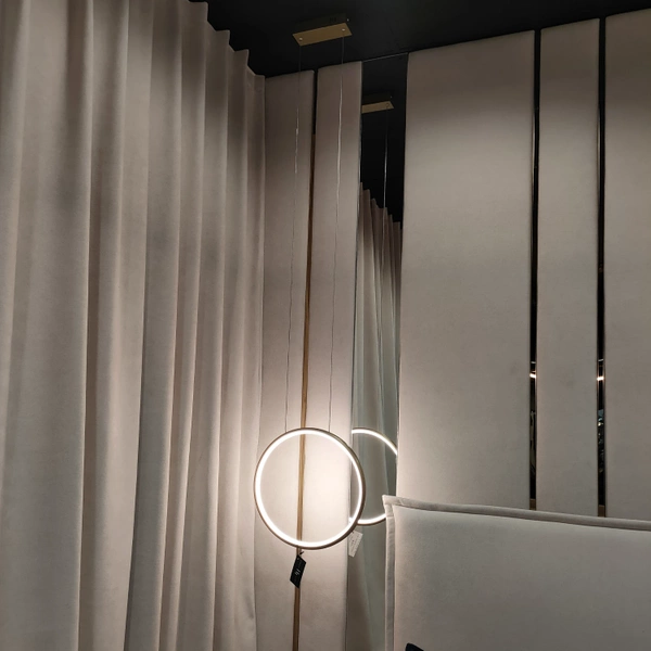 Moderne Hängeleuchte Led Moon 40 cm gold, mit Fernbedienung, neutraler Farbton 4K | LEDesign