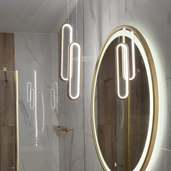 Moderne LED-Pendelleuchte Led Ellipse No.2 Gold 3000K LEDesign
