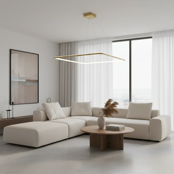 Pendelleuchte Led Quadrum No.1 120 cm Gold 4000K LEDesign