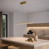 Moderne LED-Pendelleuchte LINE 80 cm Gold 4000K LEDesign