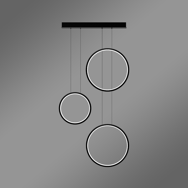Moderne LED-Pendelleuchte Moon No.3 Schwarz 4000K mit Tuya App LEDesign