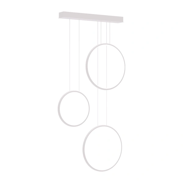 Moderne LED-Pendelleuchte Moon No.3 Weiß 3000K mit Fernbedienung LEDesign