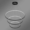 Moderne LED-Pendelleuchte Orbit No.3 100 cm Schwarz 3000K mit Fernbedienung LEDesign