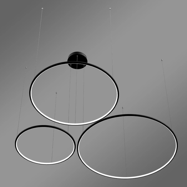 Moderne LED-Pendelleuchte Orbit S No.3 100 cm Schwarz 4000K LEDesign