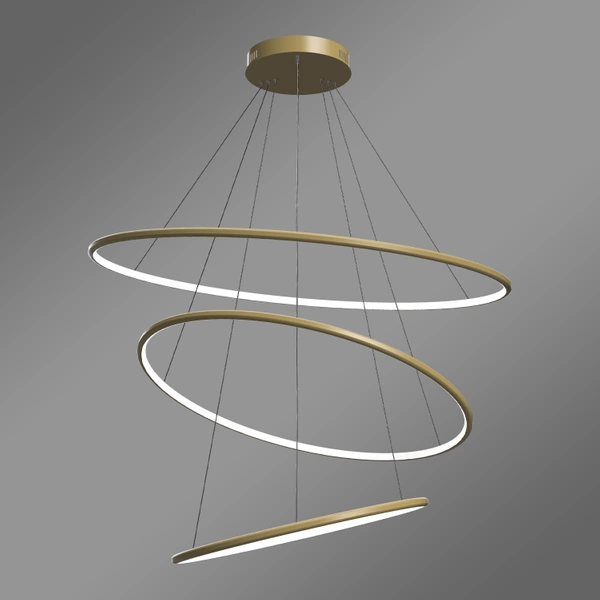 Moderne LED-Pendelleuchte Orbit No.3 100 cm Gold 4000K dimmbar LEDesign