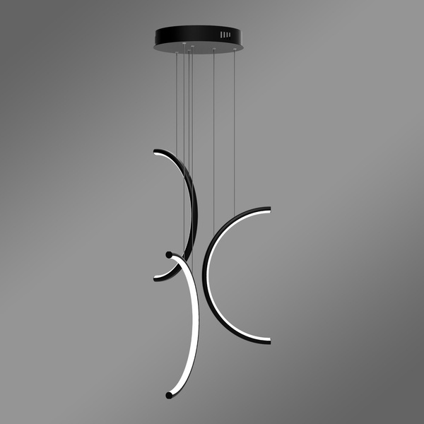 Moderne LED-Pendelleuchte Moon No.3 40 cm Schwarz 3000K mit Tuya App LEDesign