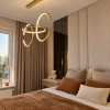 Moderne LED Pendelleuchte Celestial No 3  gold mit Fernbedienung 4000K LEDesign