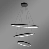 Moderne LED-Pendelleuchte Orbit No.3 80 cm Schwarz 4000K mit Fernbedienung LEDesign
